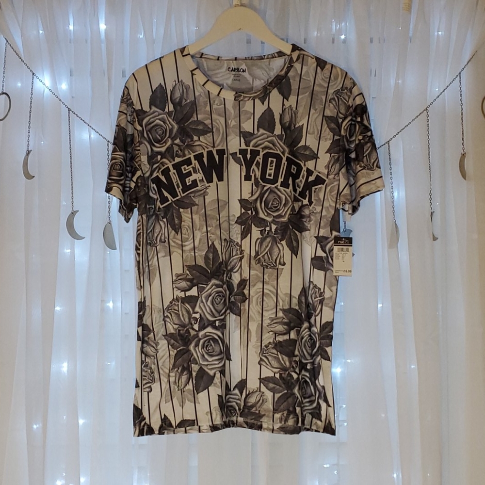 Rue21 New York Rose Jersey T Shirt